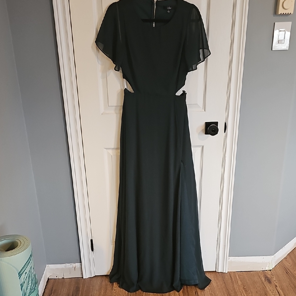 Lulu's Dark Green Maxi Dress